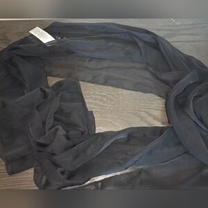 Adrianna Papell Black Sheer Scarf
